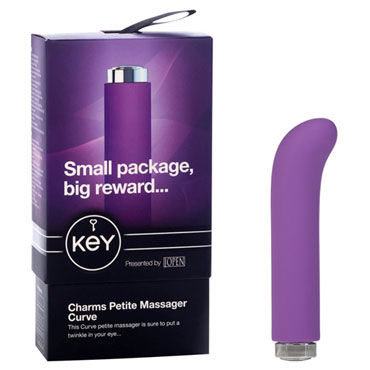 Jopen Key Charms Petite Massager Curve, фиолетовый, Вибратор для точки G