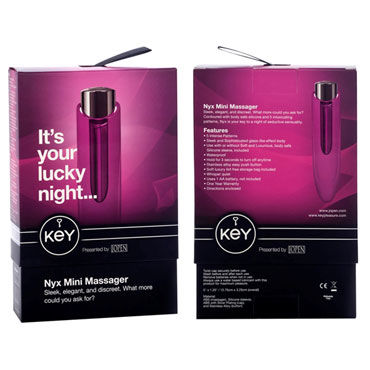 Jopen Key Nyx, розовый - мини вибратор, 5 функций - купить в секс шопе