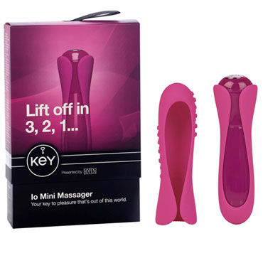 Jopen Key Io Mini Massager, розовый, Мини вибратор с двумя насадками