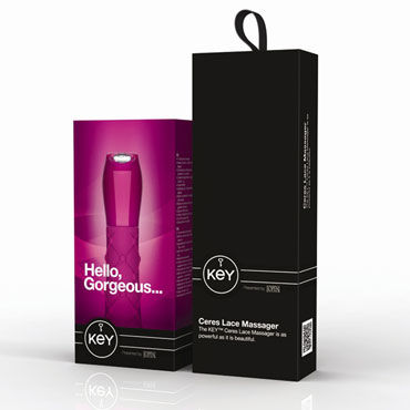 Jopen Key Ceres Lace Massager, розовый - подробные фото в секс шопе Condom-Shop