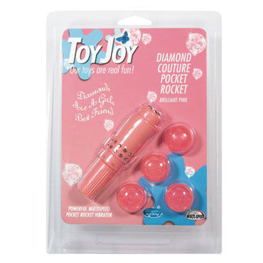 Toy Joy Diamond Pocket Rocket, розовый - Вибростимулятор - купить в секс шопе