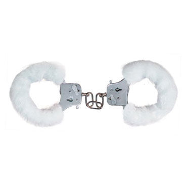 Toy Joy Furry Fun Cuffs, белые, Наручники с мехом