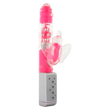 Toy Joy Funky Butterfly, розовый, Многофункциональный вибратор