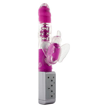 Toy Joy Funky Butterfly, темно-розовый, Многофункциональный вибратор