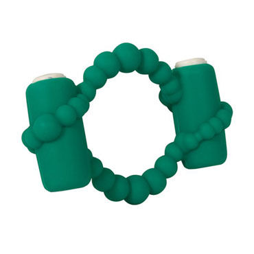 Toy Joy Revelation Ring Emerald, Эрекционное кольцо с двумя виброэлементами