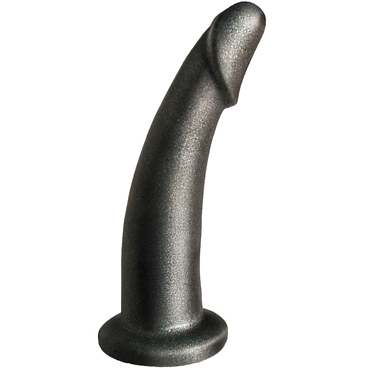 Биоклон LoveThing Platinum Bent 2, черная - Универсальная насадка для страпона - купить в секс шопе