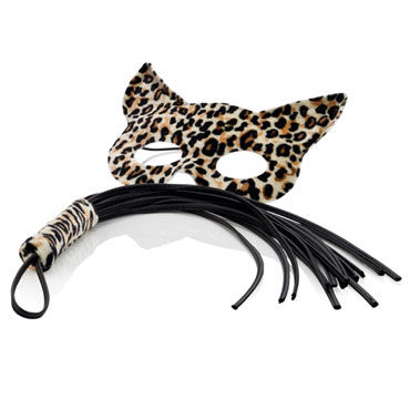 California Exotic Passion Play Kitty Kat Mask & Whip - фото, отзывы