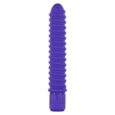 Toy Joy Funky Ribbed Vibe, фиолетовый, Вибратор со спиралевидным рельефом