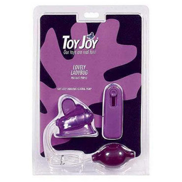 Toy Joy Lovely Lady Bug, фиолетовая, Вакуумная помпа для стимуляции клитора