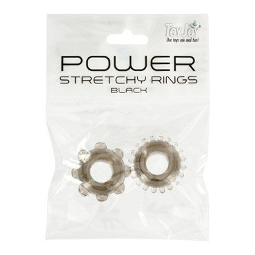 Toy Joy Power Stretchy Rings, серый - фото, отзывы