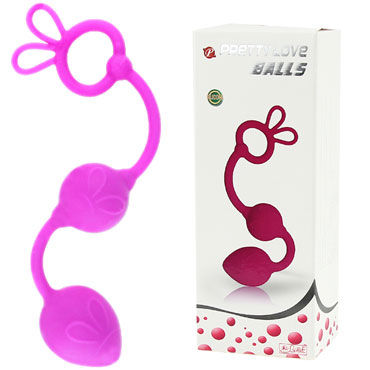 Baile Pretty Love Balls, 22 см, Анальные шарики с петлей для извлечения