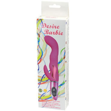 Baile Desire Barbie - Рельефный вибратор с клиторальным стимулятором - купить в секс шопе