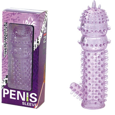 Baile Penis Sleeve, фиолетовая, С клиторальным отростком