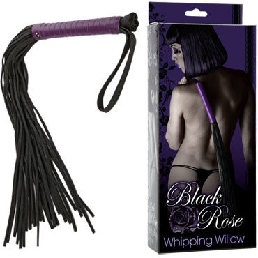 Doc Johnson Black Rose Whipping Willow, Многохвостая плеть