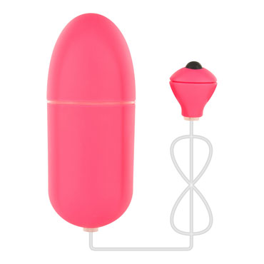 Toy Joy Funky Egg On A Wire, розовое, Водонепроницаемое виброяйцо