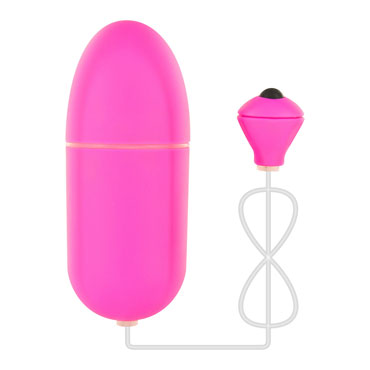 Toy Joy Funky Egg On A Wire, темно-розовое, Водонепроницаемое виброяйцо