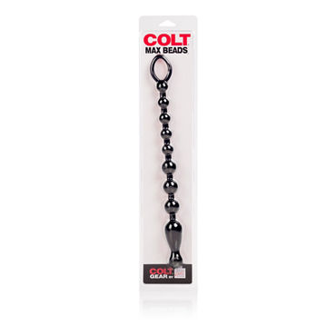 California Exotic Colt Max Beads, черная - Большая анальная цепочка - купить в секс шопе