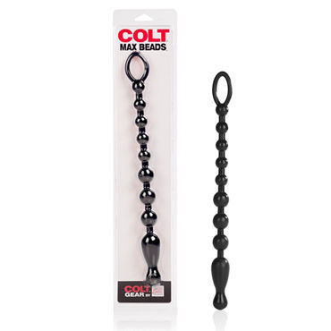 California Exotic Colt Max Beads, черная, Большая анальная цепочка