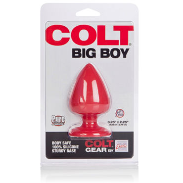 California Exotic Colt Big Boy, красная - Большая анальная пробка - купить в секс шопе