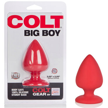 California Exotic Colt Big Boy, красная, Большая анальная пробка