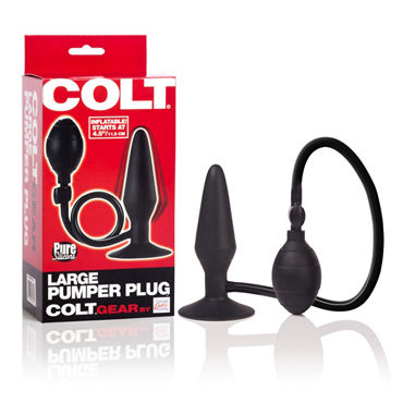 California Exotic Colt Large Pumper Plug, черная, Расширяющаяся пробка
