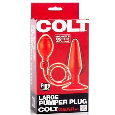 California Exotic Colt Large Pumper Plug, красная - Расширяющаяся пробка - купить в секс шопе