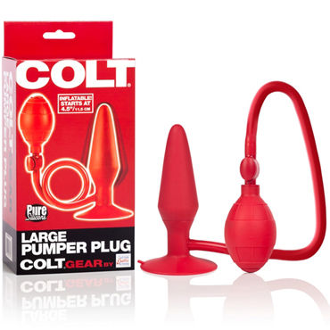 California Exotic Colt Large Pumper Plug, красная, Расширяющаяся пробка