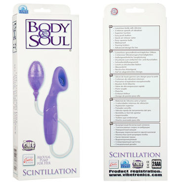 California Exotic Body & Soul Scintillation, фиолетовый - Клиторальный стимулятор с присоской - купить в секс шопе