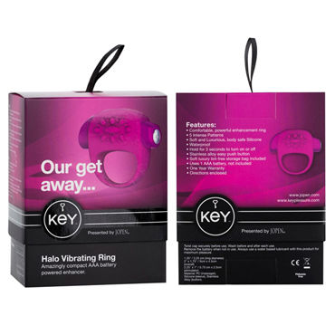 Jopen Key Halo, розовое - Виброкольцо со стимуляцией клитора - купить в секс шопе