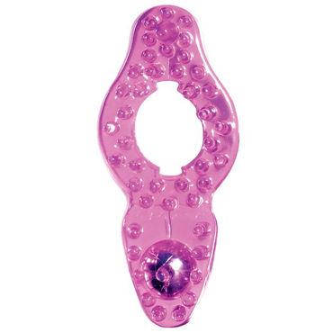 Toy Joy Wonderful Womanizer Precious, фиолетовое, Кольцо на пенис, с жемчужинкой для стимуляции клитора