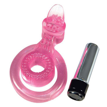 Toy Joy Fabulous Fling Ring, Эрекционное виброкольцо с петлей для мошонки