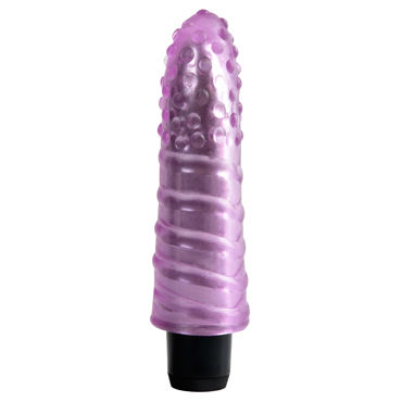 Pipedream Jelly Gems № 5, фиолетовый, Многоскоростной вибратор со стимулирующим рельефом