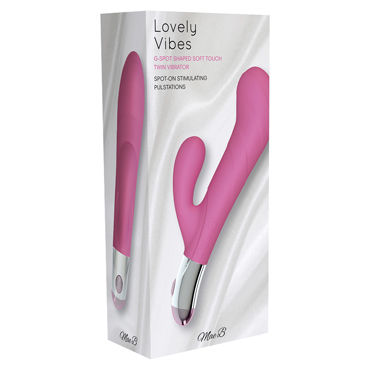 Mae B Lovely Vibes G-spot Twin, розовый - Вибратор для стимуляции точки G и клитора - купить в секс шопе