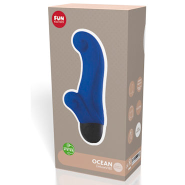 Fun Factory Ocean, синий - Перезаряжаемый вибратор точки G - купить в секс шопе