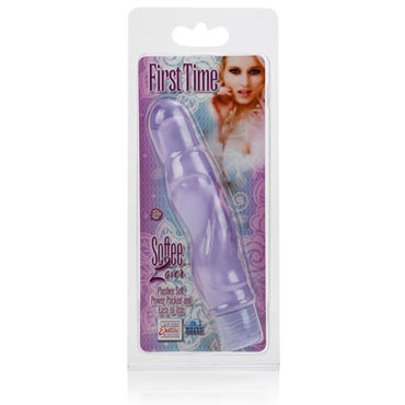 California Exotic First Time Softee Lover, фиолетовый - Вибратор со съемной насадкой - купить в секс шопе