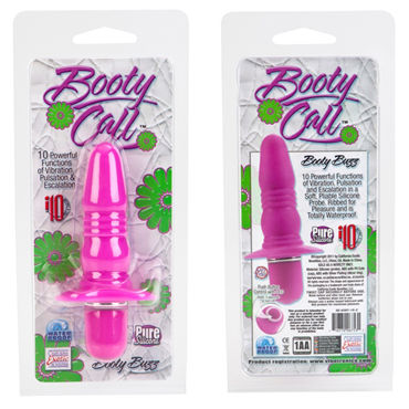 California Exotic Booty Call Booty Buzz, розовая - Анальная вибропробка - купить в секс шопе