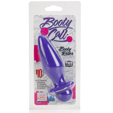 California Exotic Booty Call Booty Rider, фиолетовая - Анальная вибропробка - купить в секс шопе