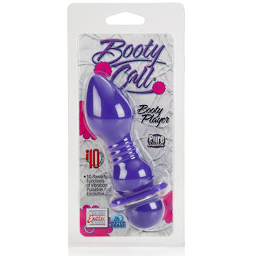 California Exotic Booty Call Booty Player, фиолетовая - Анальная вибропробка - купить в секс шопе