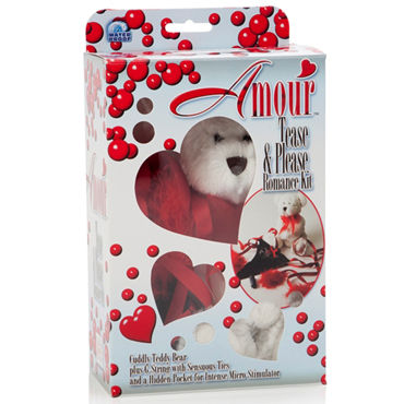 California Exotic Amour Tease & Please Romance Kit - Подарочный набор: трусики, вибропуля и мишка - купить в секс шопе