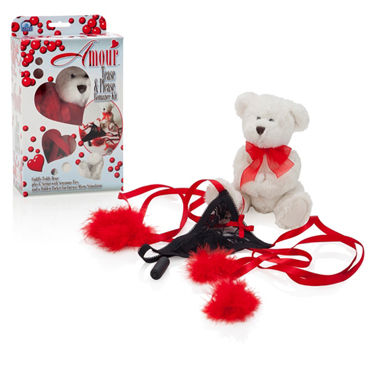 California Exotic Amour Tease & Please Romance Kit, Подарочный набор: трусики, вибропуля и мишка
