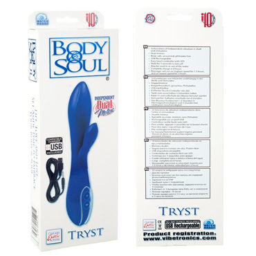 California Exotic Body & Soul Tryst, синий - Вибратор с USB-зарядкой - купить в секс шопе