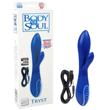 California Exotic Body & Soul Tryst, синий, Вибратор с USB-зарядкой