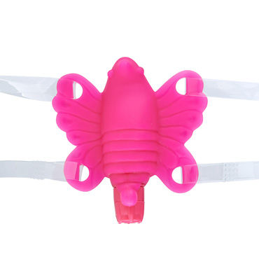 Toy Joy Butterfly Baby, розовая, Вибробабочка на ремешочках