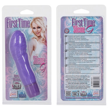 California Exotic First Time Silicone G, фиолетовый - Вибратор для стимуляции точки G - купить в секс шопе