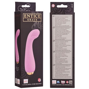 California Exotic Entince Grace, розовый - Дизайнерский вибратор с загнутым кончиком - купить в секс шопе