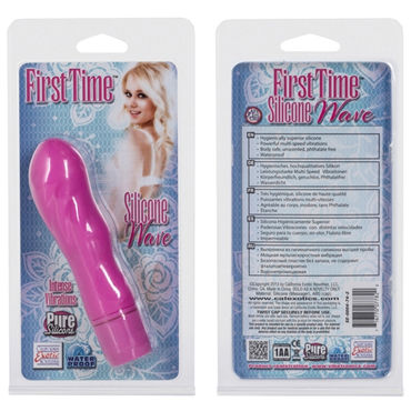 California Exotic First Time Silicone Wave, розовый - Вибромассажер волнообразной формы - купить в секс шопе