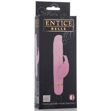 California Exotic Entince Belle, розовый - Мини-вибратор с клиторальным зайчиком - купить в секс шопе