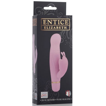 California Exotic Entince Elizabeth, розовый - Мини-вибратор с клиторальной бабочкой - купить в секс шопе