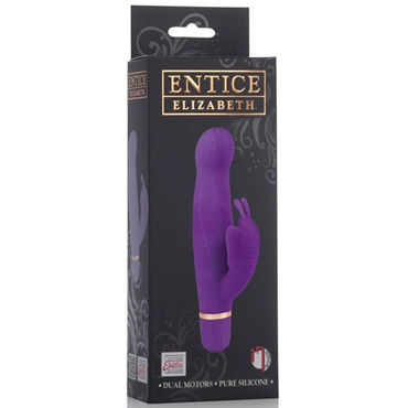 California Exotic Entince Elizabeth, фиолетовый - Мини-вибратор с клиторальной бабочкой - купить в секс шопе
