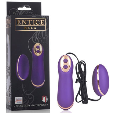 California Exotic Entince Ella, фиолетовый, Стильное виброяйцо с пультом управления